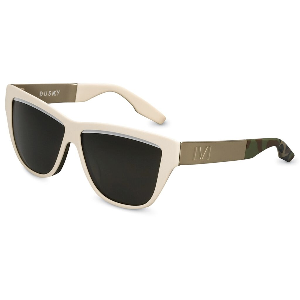 Dusky- POLISHED IVORY - DPM - BRUSHED ALUMINUM / GREEN GREY LENS - Get it from Bo