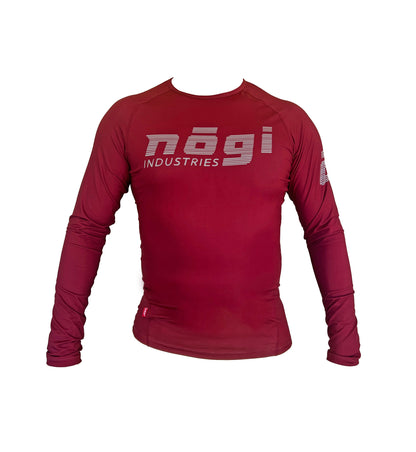 Core Long Sleeve Rash Guard - MERLOT RED - Get it from Bo