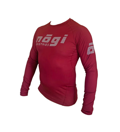 Core Long Sleeve Rash Guard - MERLOT RED - Get it from Bo