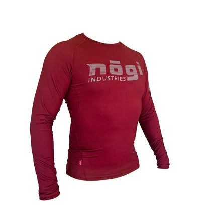 Core Long Sleeve Rash Guard - MERLOT RED - Get it from Bo