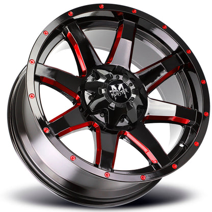 M08 Gloss Black Candy Red Milled