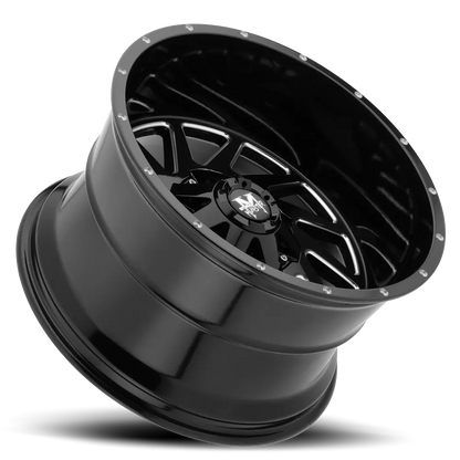 M12 Gloss Black Milled Off Road Monster