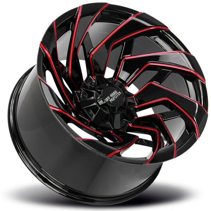 M24 Gloss Black Candy Red Milled Off Road Monster