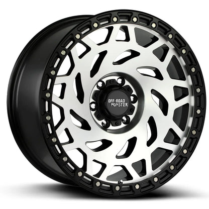 M50 Gloss Black Machined Black Rim Off Road Monster
