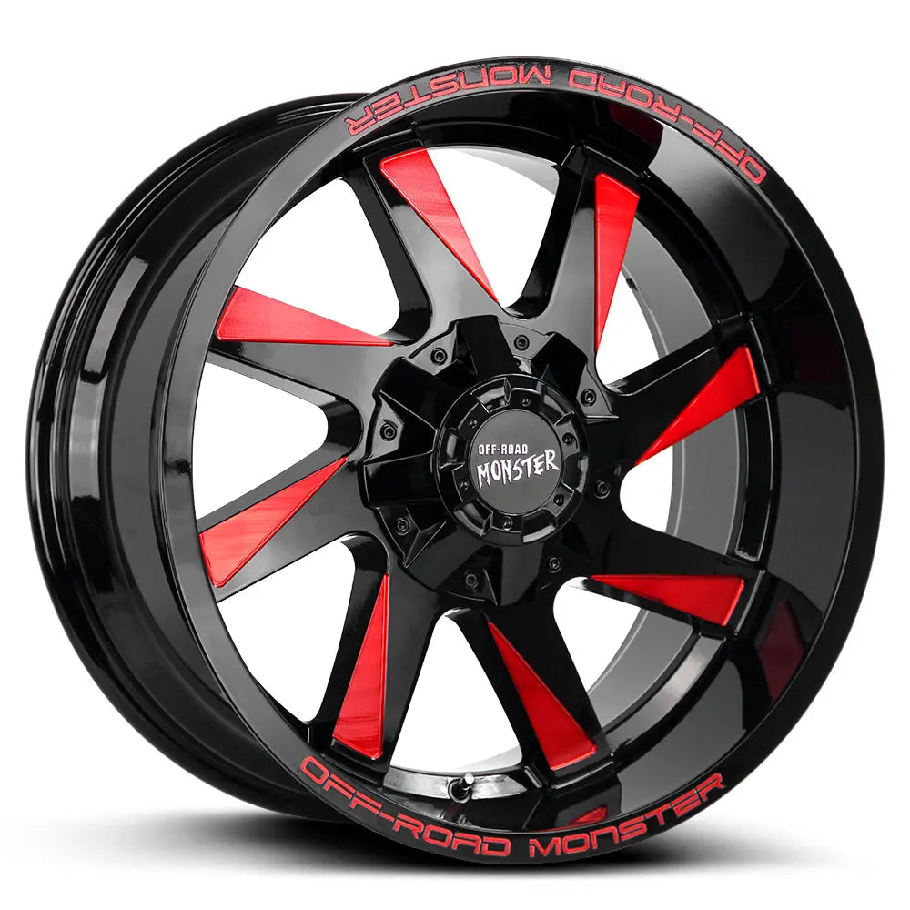 M80 Gloss Black Candy Red Milled