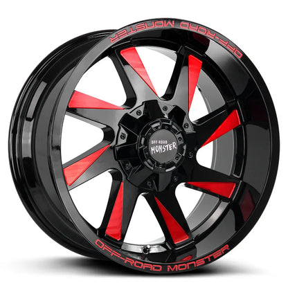 M80 Gloss Black Candy Red Milled