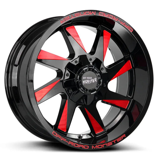 M80 Gloss Black Candy Red Milled