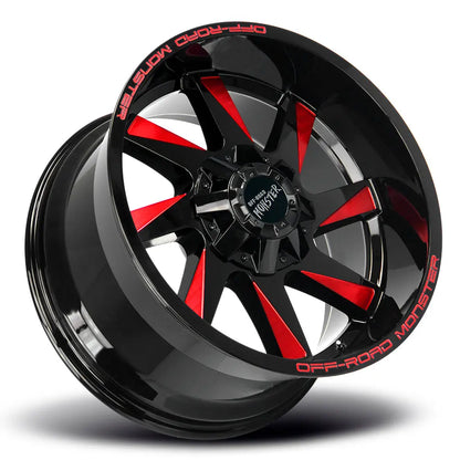 M80 Gloss Black Candy Red Milled