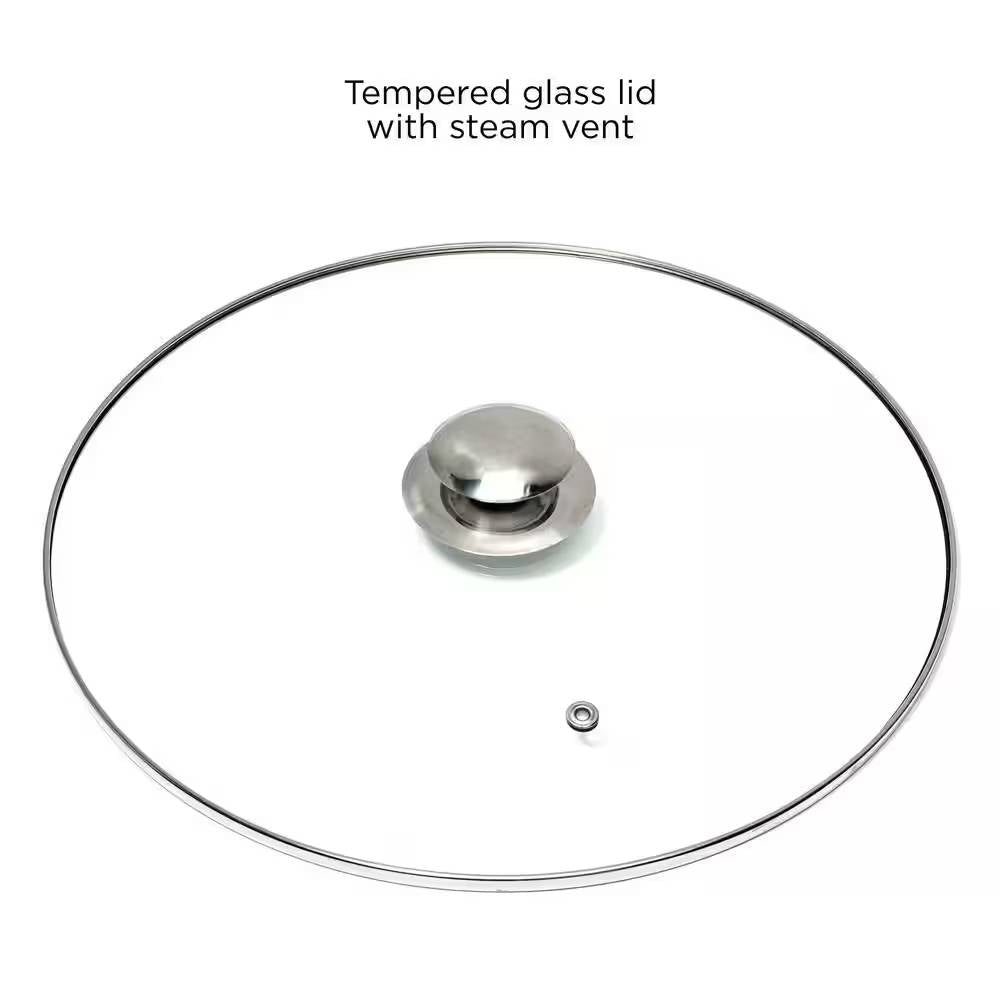 5-Quart Stainless Steel Dutch Oven with Glass Lid FastFurnishings