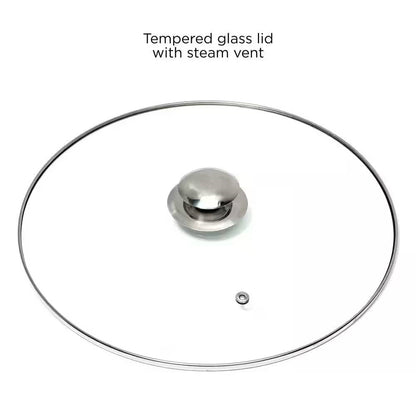 5-Quart Stainless Steel Dutch Oven with Glass Lid FastFurnishings