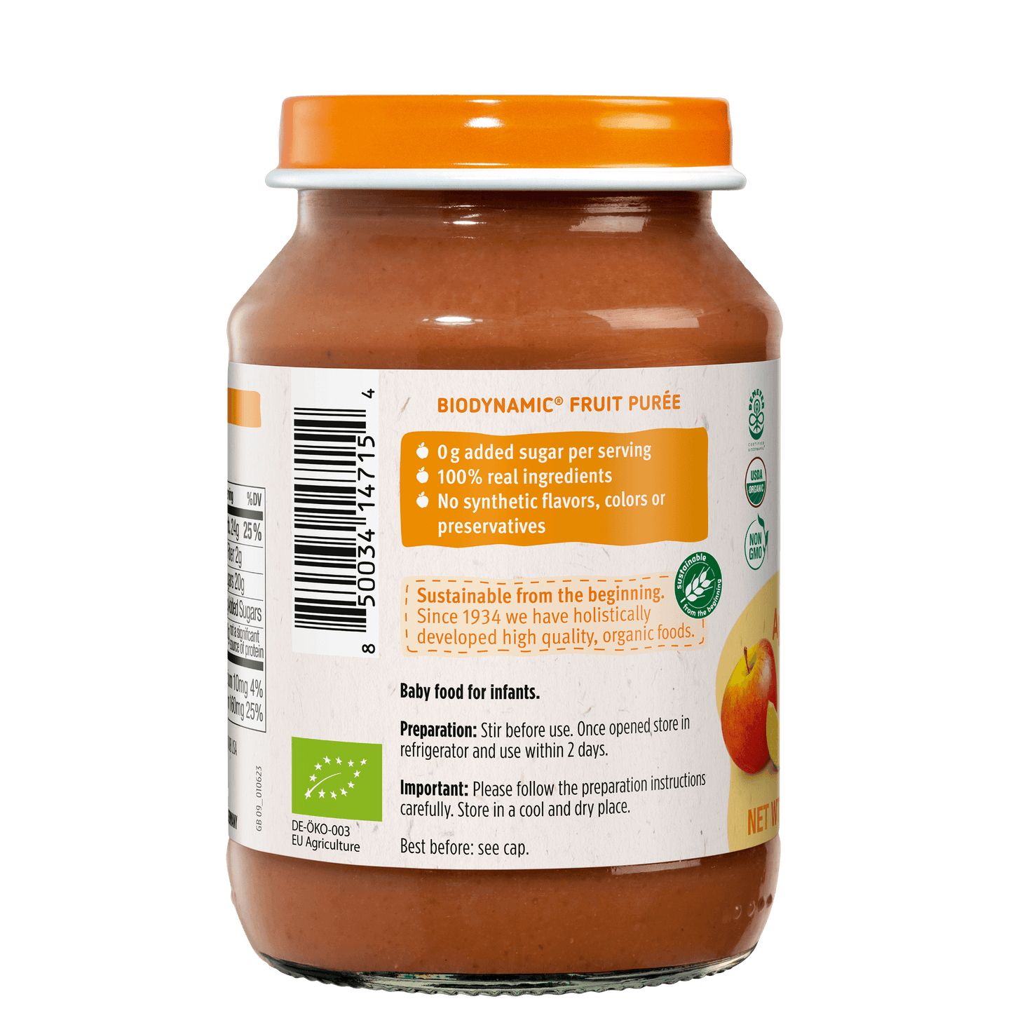 Holle Organic Baby Food Jar - Apple & Plum - 6 Jars Holle USA
