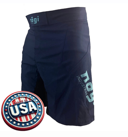 Phantom 4.0 Fight Shorts - Midnight Navy & Teal - MADE IN USA - Get it from Bo