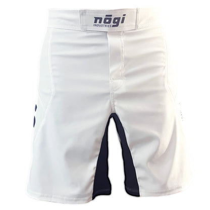 Phantom 4.0 Fight Shorts - Arctic White & Gray - MADE IN USA - Get it from Bo