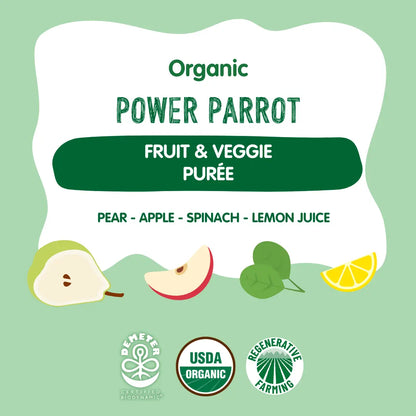 Holle Baby Food Pouches - Organic Fruit & Veggie Puree - Power Parrot Holle USA