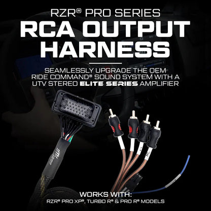 RZR® Pro Series Ride Command Front & Rear RCA Output + Speaker Wire & Remote | UTVS-PRO-RC-RCA-OUT Dunes 2 Dezert SXS