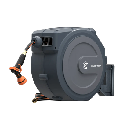 Retractable Garden Hose Reel-1/2in-130ft Giraffe Tools US