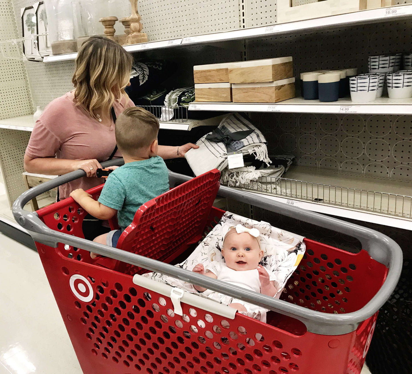 Baby Shopping Cart Hammock | Coming Up Roses Beautiful Floral Print Binxy Baby