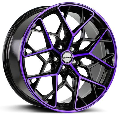 Piston Gloss Black Purple Machined Shift