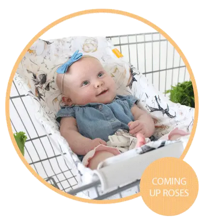 Baby Shopping Cart Hammock | Coming Up Roses Beautiful Floral Print Binxy Baby