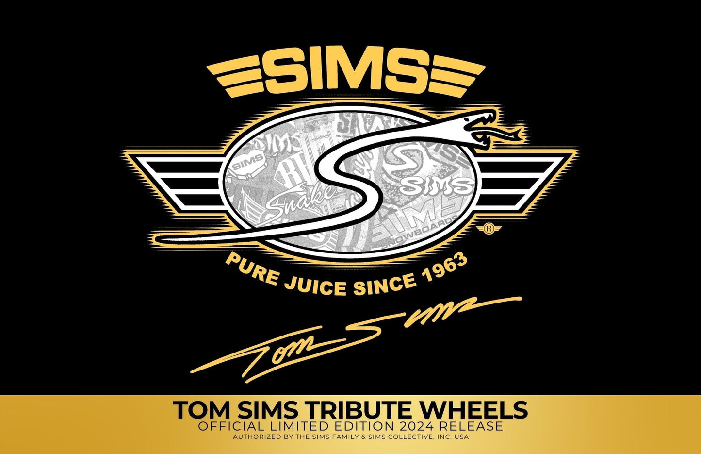 SIMS SNAKE Conical Wheels 66mm/95A (1 of 100) Brand-X Skateboards