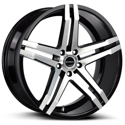 Domani Gloss Black Machined Strada