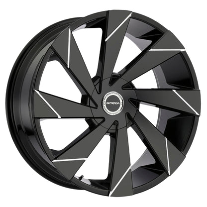 Moto Gloss Black Milled Line Strada