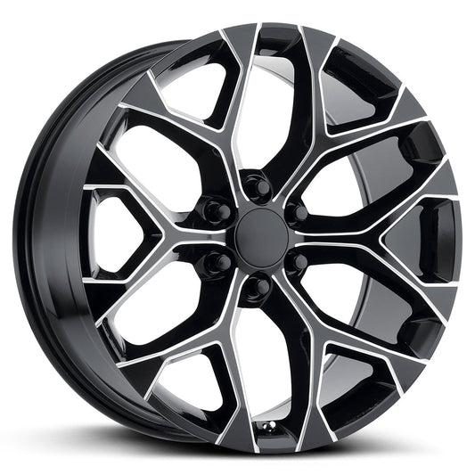 Snowflake Gloss Black Milled