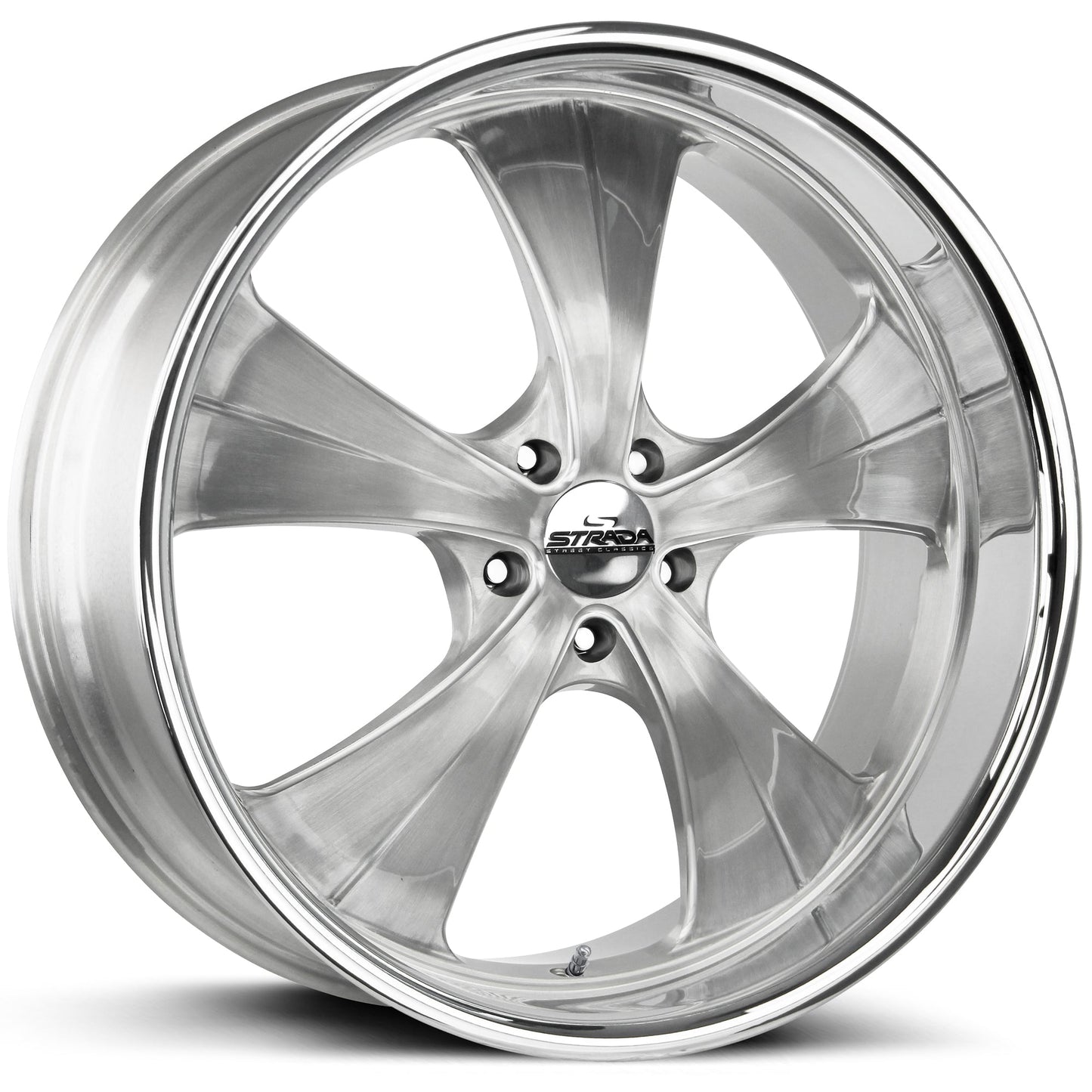 Old Skool Brushed Face Silver Milled Stainless Steel Lip