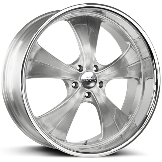Old Skool Brushed Face Silver Milled Stainless Steel Lip
