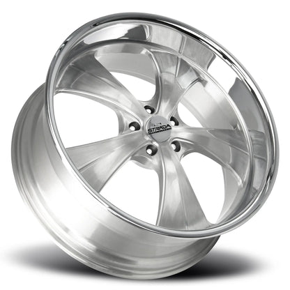 Old Skool Brushed Face Silver Milled Stainless Steel Lip Strada Street Classics