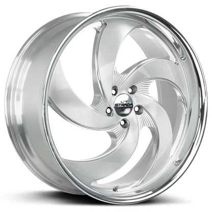 Retro 5 Brushed Face Silver Milled Ss Strada Street Classics