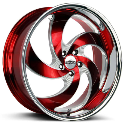 Retro 5 Candy Red Milled Ss Lip Strada Street Classics