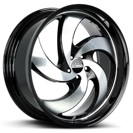 Retro 5 Gloss Black Machined