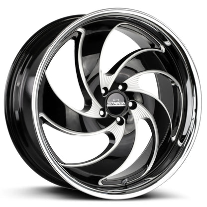 Retro 5 Gloss Black Milled Ss Lip Strada Street Classics