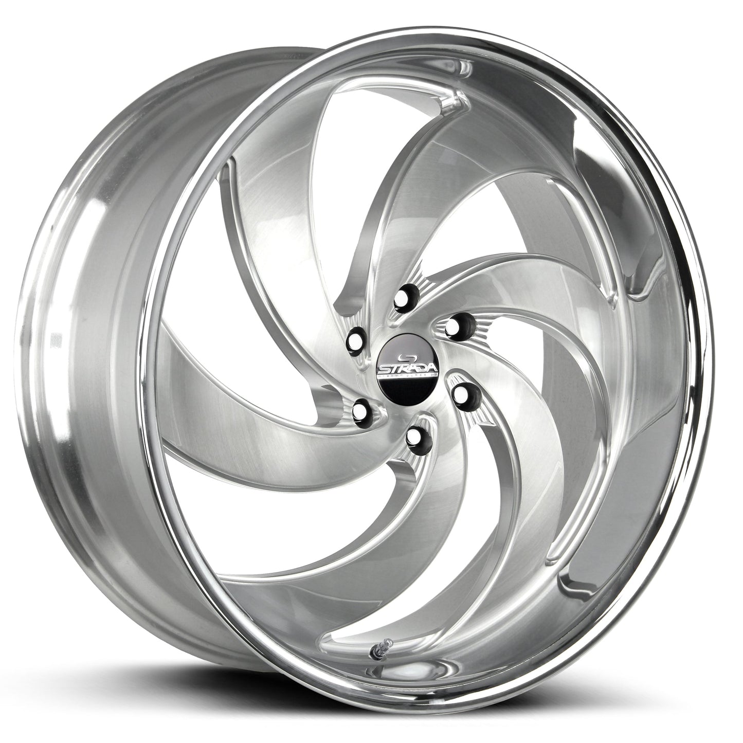 Retro 6 Brushed Face Silver Milled Stainless Steel Lip