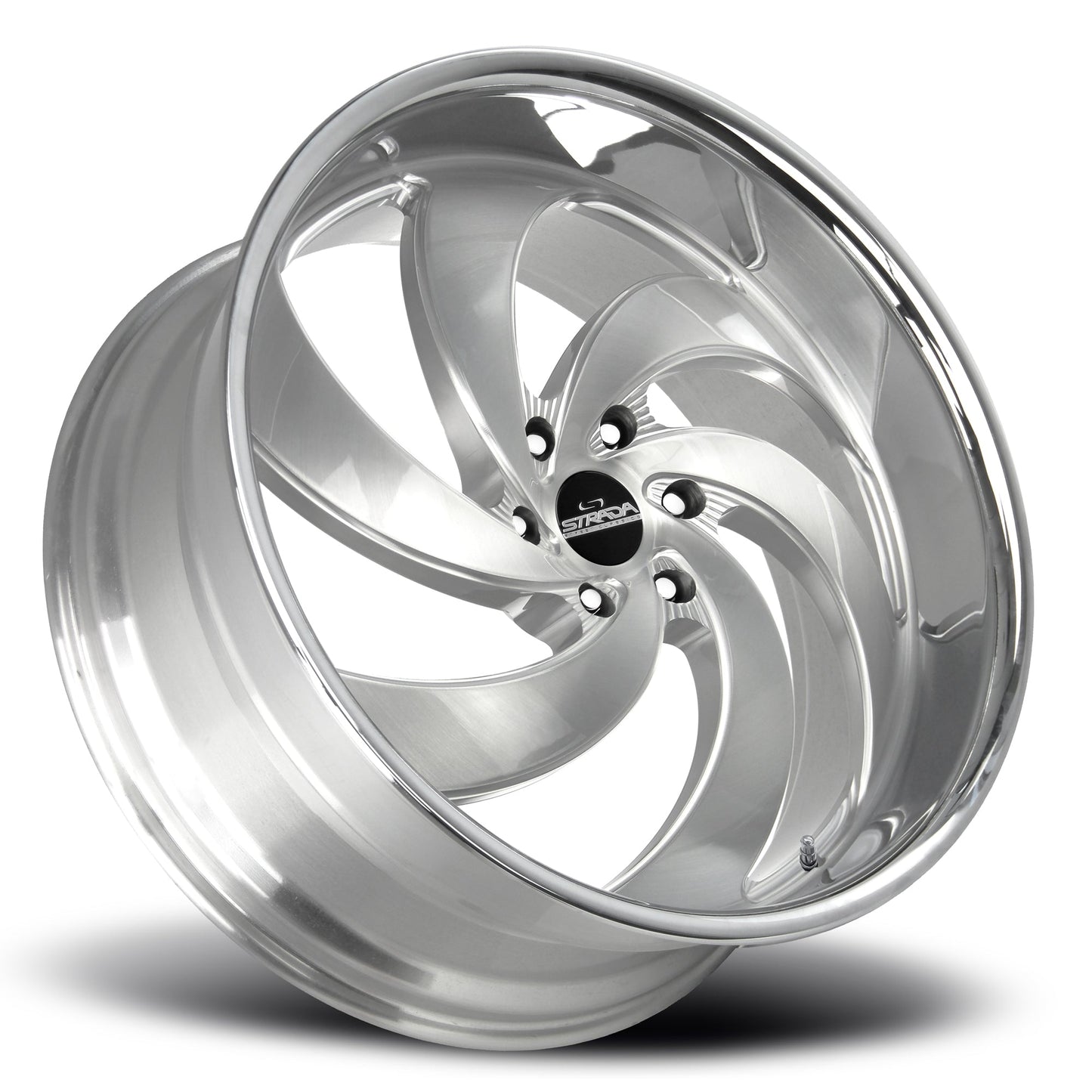 Retro 6 Brushed Face Silver Milled Stainless Steel Lip