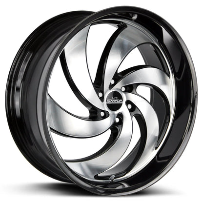 Retro 6 Gloss Black Machined Strada Street Classics