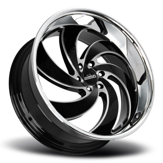 Retro 6 Gloss Black Milled Stainless Steel Lip