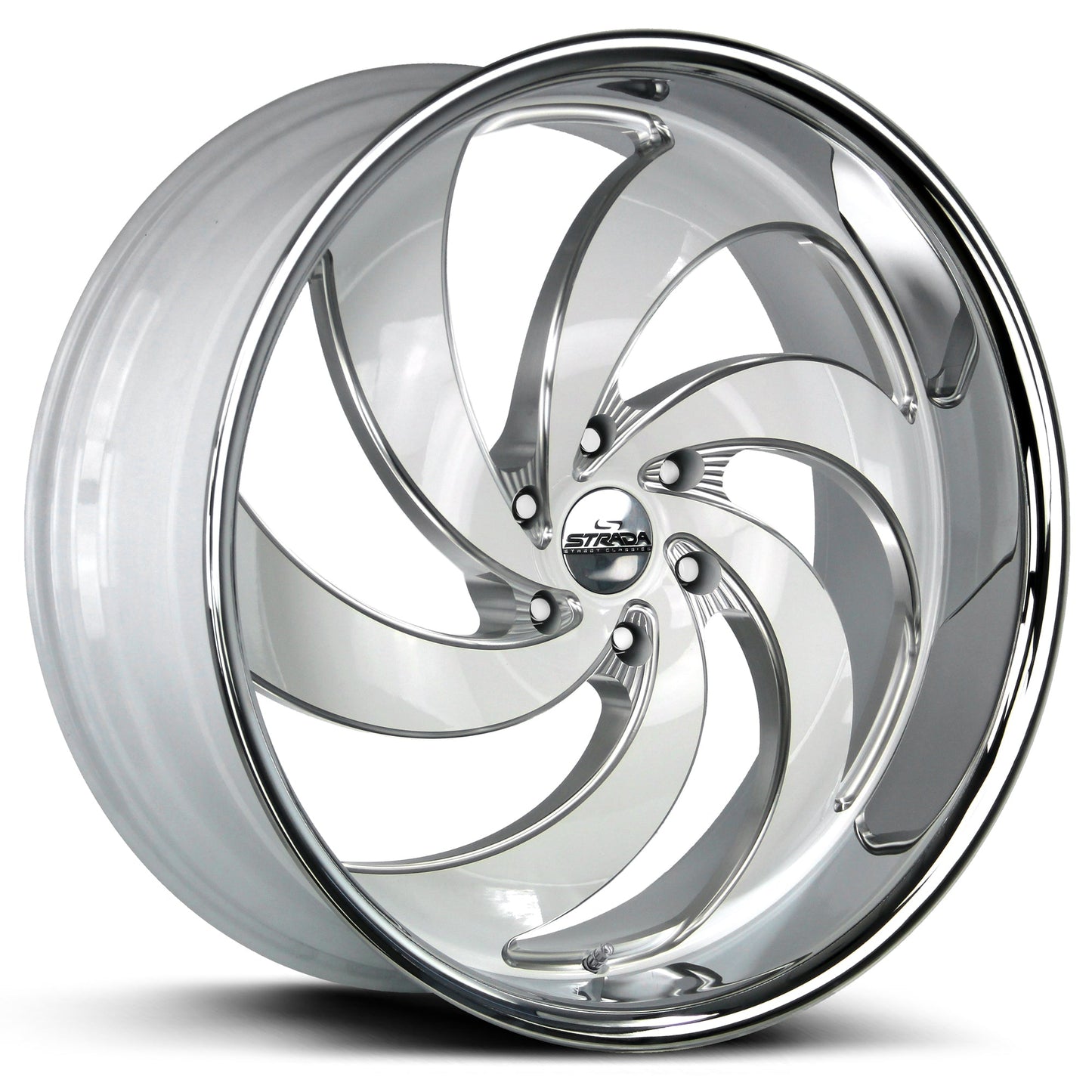 Retro 6 Gloss White Milled Stainless Steel Lip