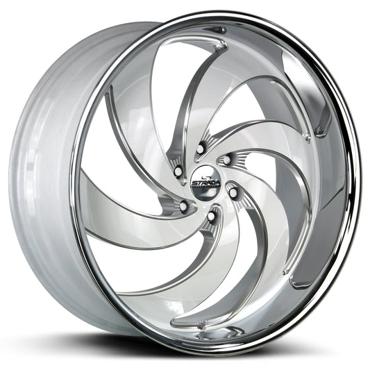 Retro 6 Gloss White Milled Stainless Steel Lip
