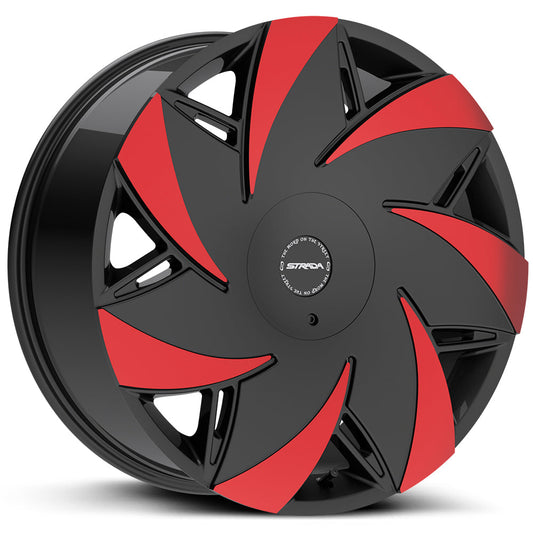 Turbina Gloss Black Machined Red Tips