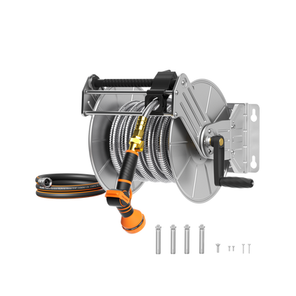 Wall Mounted Hose Reel-Stainless Steel-Heavy Duty