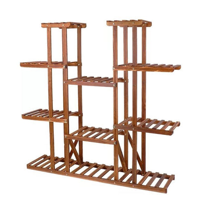Solid Wood Indoor Outdoor 11-Tier Plant Stand FastFurnishings