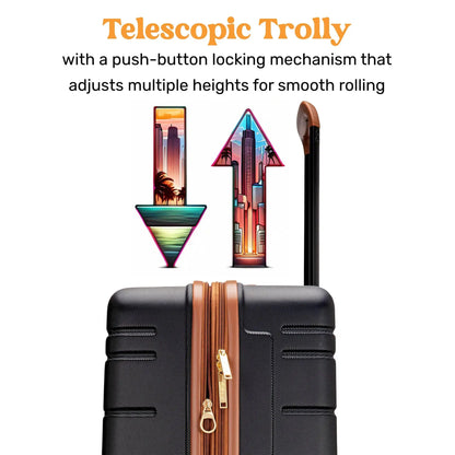 Brickell 3 Piece Expandable Retro Luggage Set Travellty