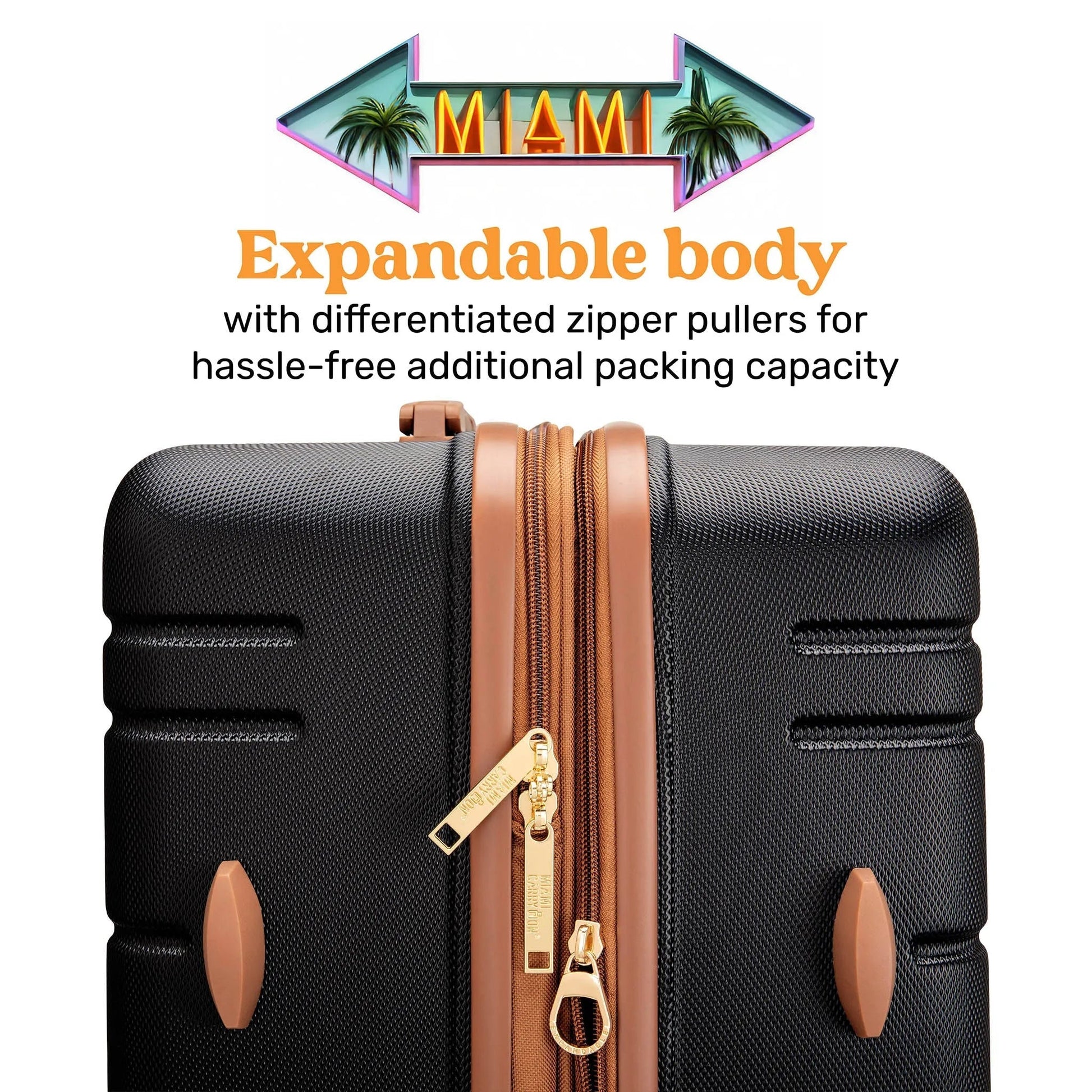 Brickell 3 Piece Expandable Retro Luggage Set Travellty