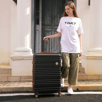 Brickell 3 Piece Expandable Retro Luggage Set Travellty