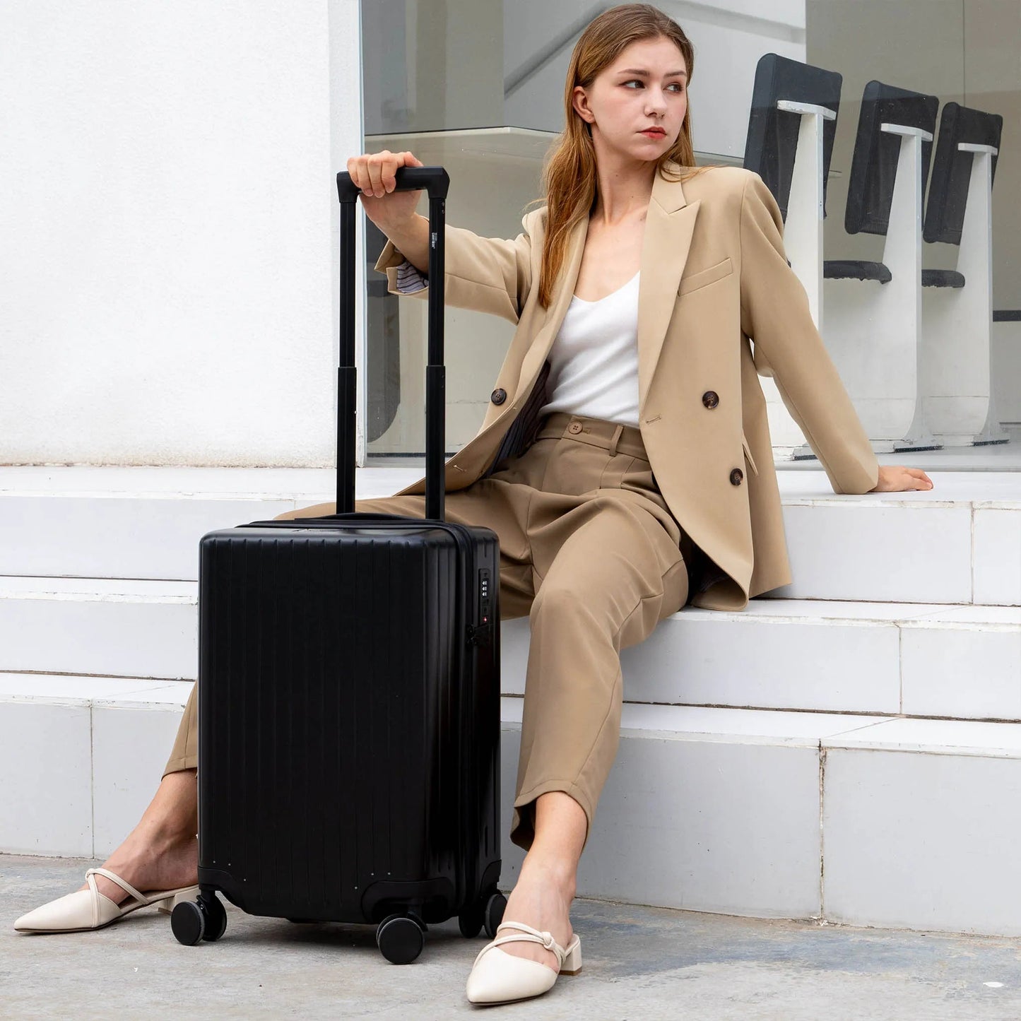 Ocean Polycarbonate Carry-On Suitcase Travellty