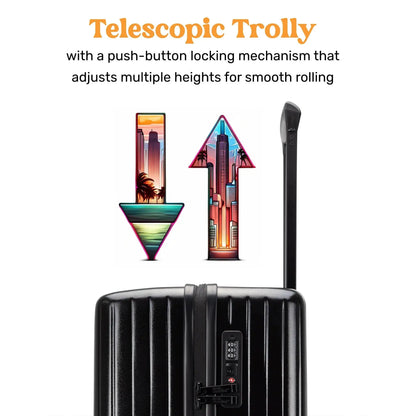 Ocean Polycarbonate Carry-On Suitcase Travellty