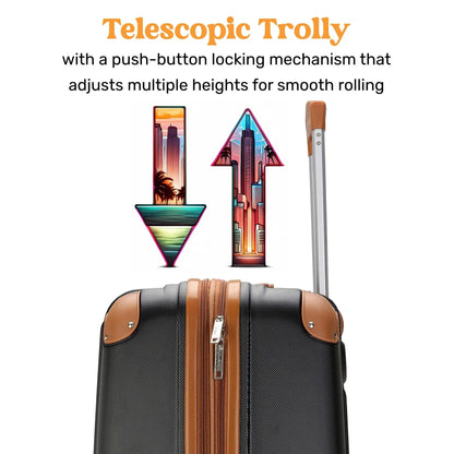 Collins 3 Piece Expandable Retro Luggage Set Travellty