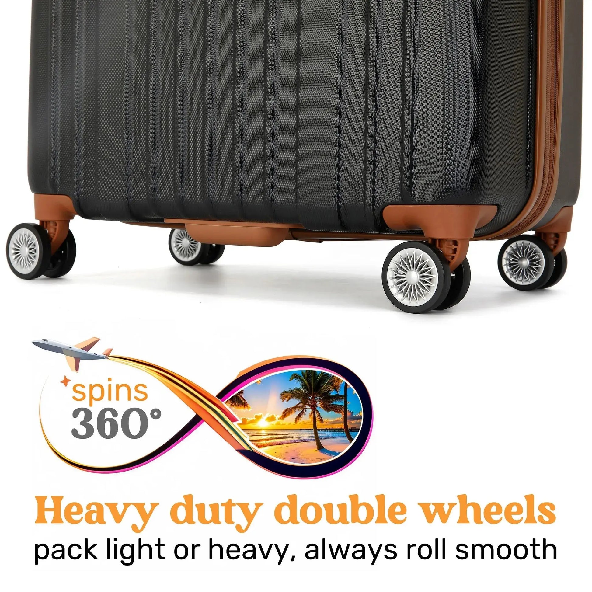 Collins 3 Piece Expandable Retro Luggage Set Travellty